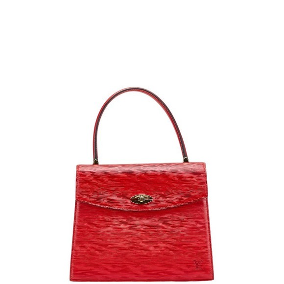 Louis Vuitton Red Leather Malesherbes Handbag Castilian Epi - Picture 1 of 8